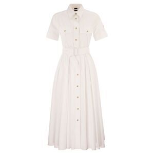 Fay Women Stretch Cotton Poplin Shirt Dress